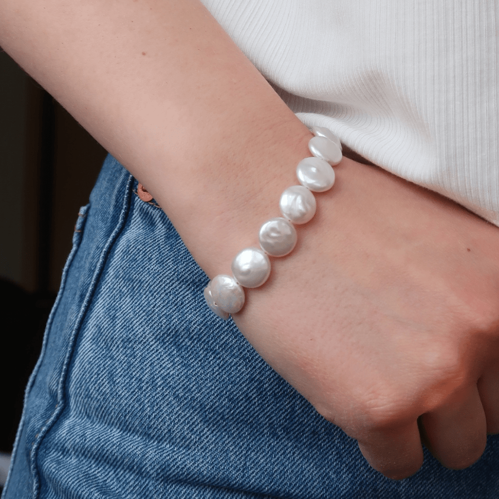CALDERA Coin Pearl Bracelet - Charcol Accessories