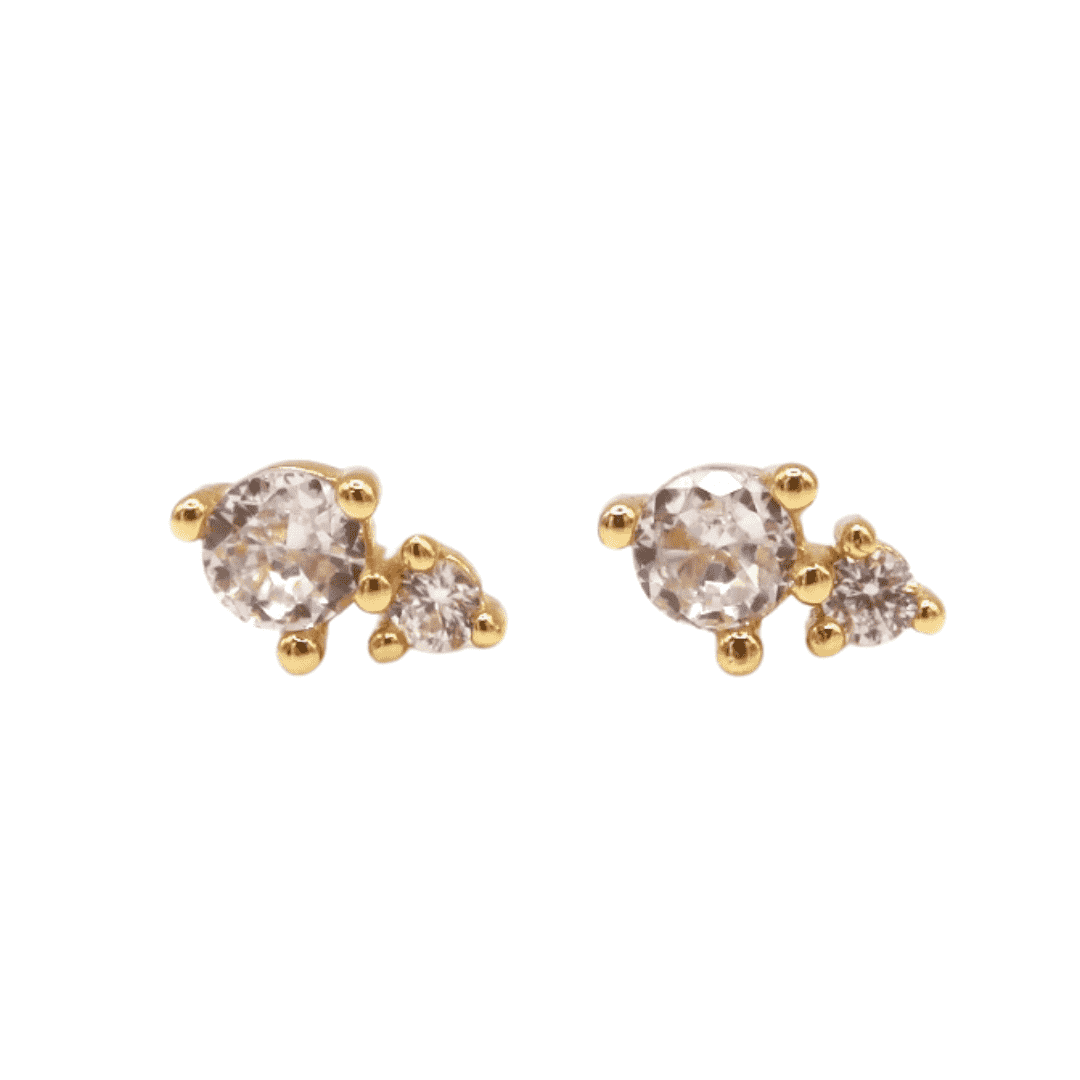 CLEMMIE Crystal Studs - Charcol Accessories
