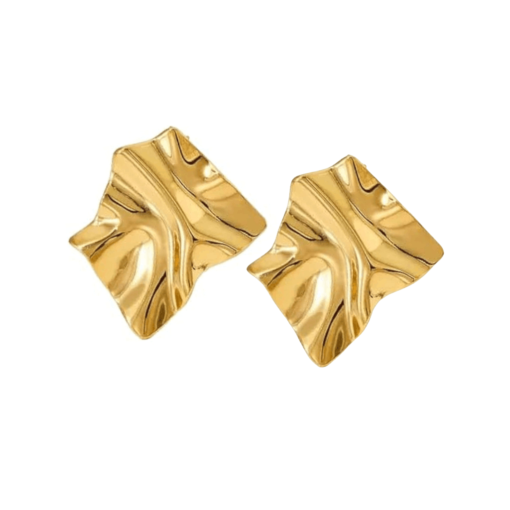 CASSIE Crinkle Earrings - Charcol Accessories
