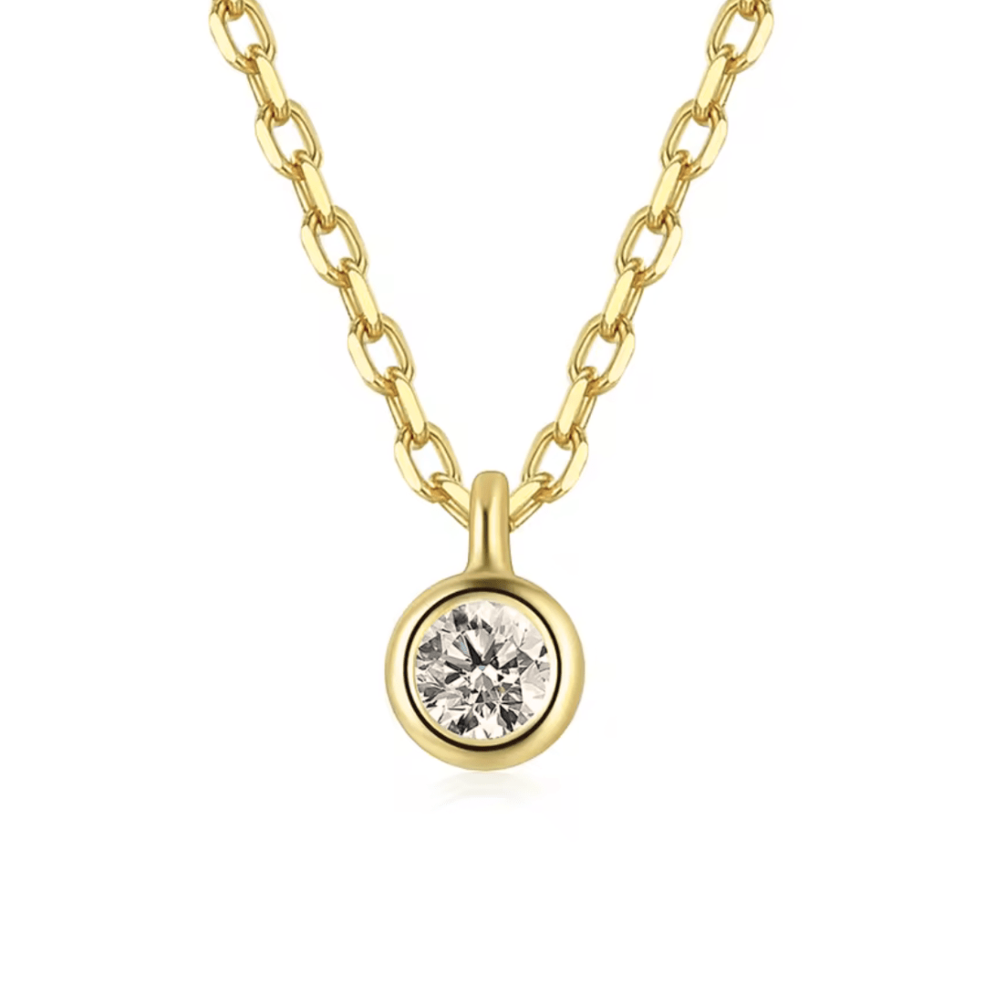 ELISE Solitaire Necklace - Charcol Accessories