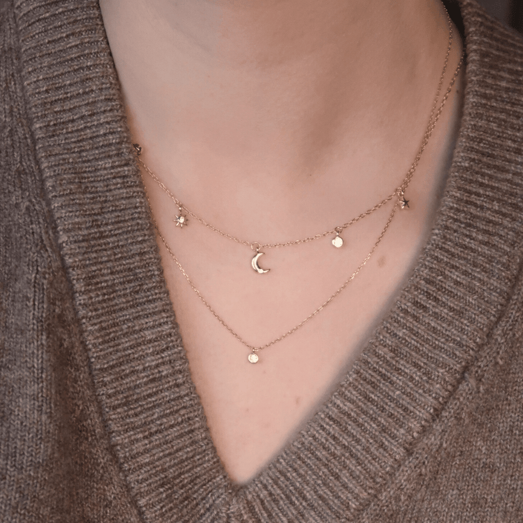 BEATRIX Charm Necklace - Charcol Accessories