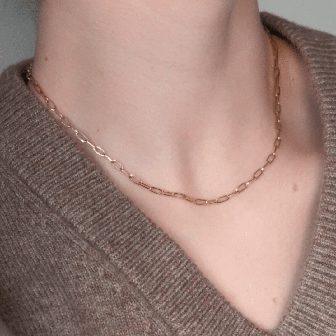 NARA Paperclip Necklace - Charcol Accessories