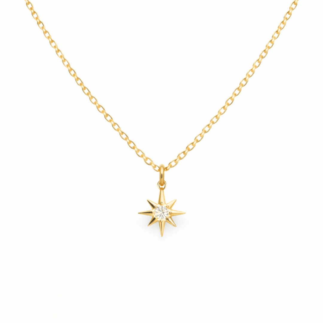 STELLA Starburst Necklace - Charcol Accessories