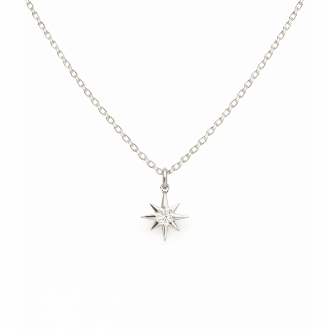 STELLA Starburst Necklace - Charcol Accessories