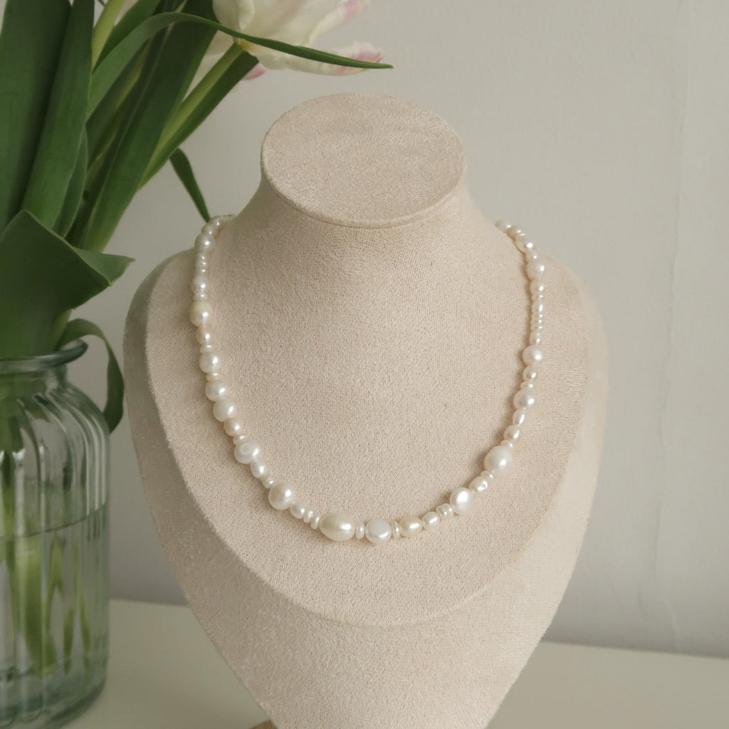 MARENA Pearl Necklace - Charcol Accessories