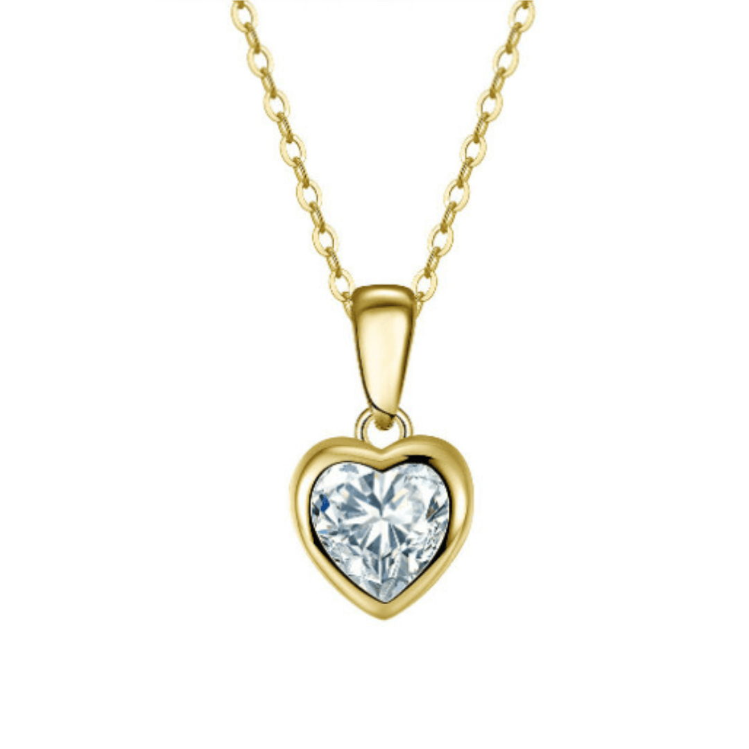 AMIE Heart Pendant Necklace - Charcol Accessories