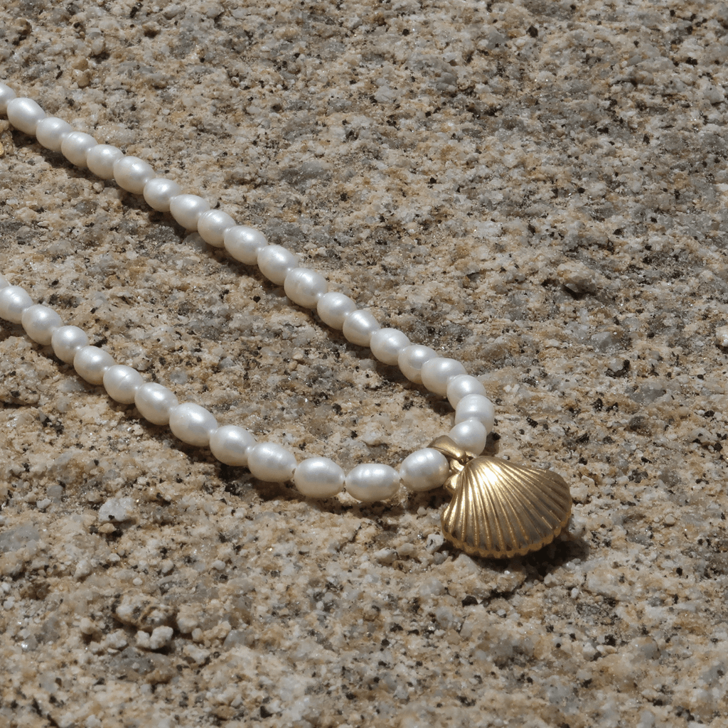 AMPHITRITE Pearl Necklace 20mm - Charcol Accessories