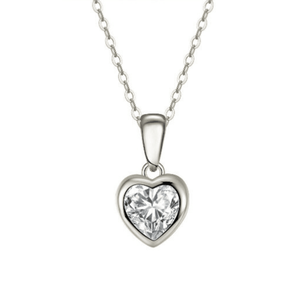 AMIE Heart Pendant Necklace - Charcol Accessories