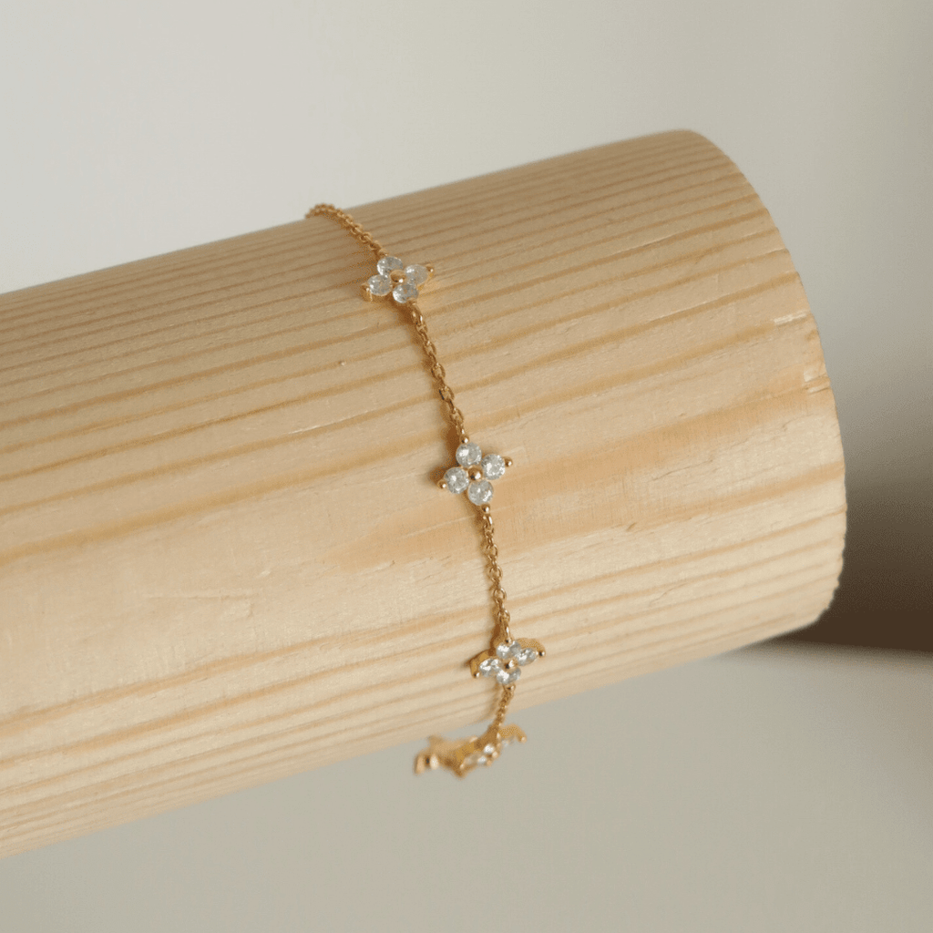 ROSIE Crystal Cluster Bracelet - Charcol Accessories