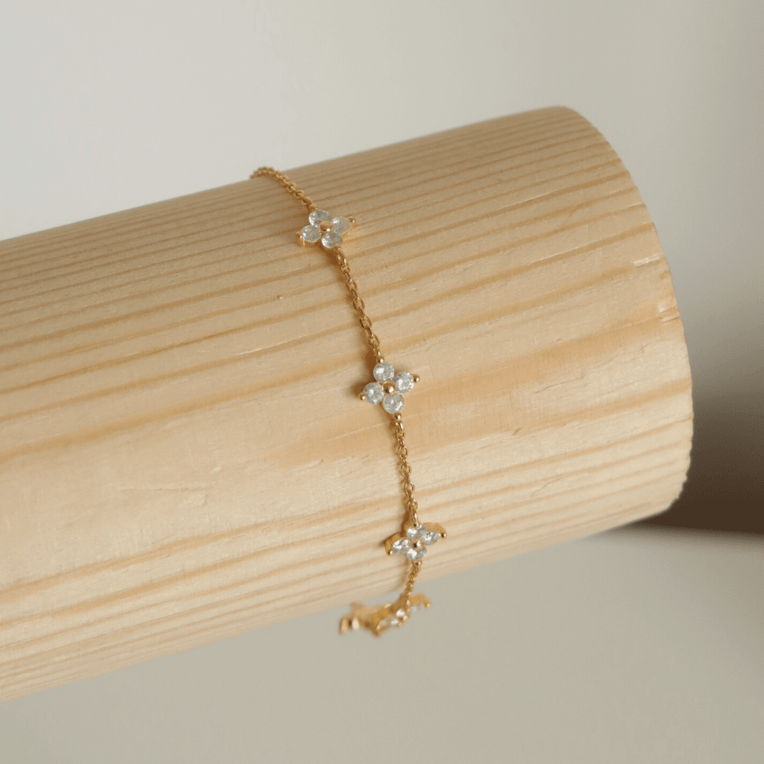 ROSIE Crystal Cluster Bracelet - Charcol Accessories