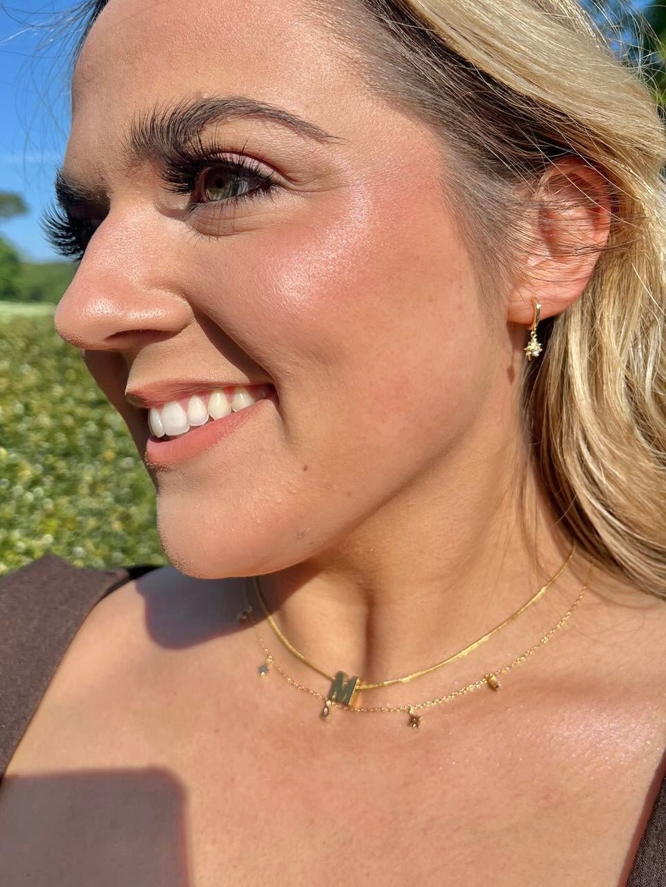 ANNABELLE Star Drop Huggies - Charcol Accessories