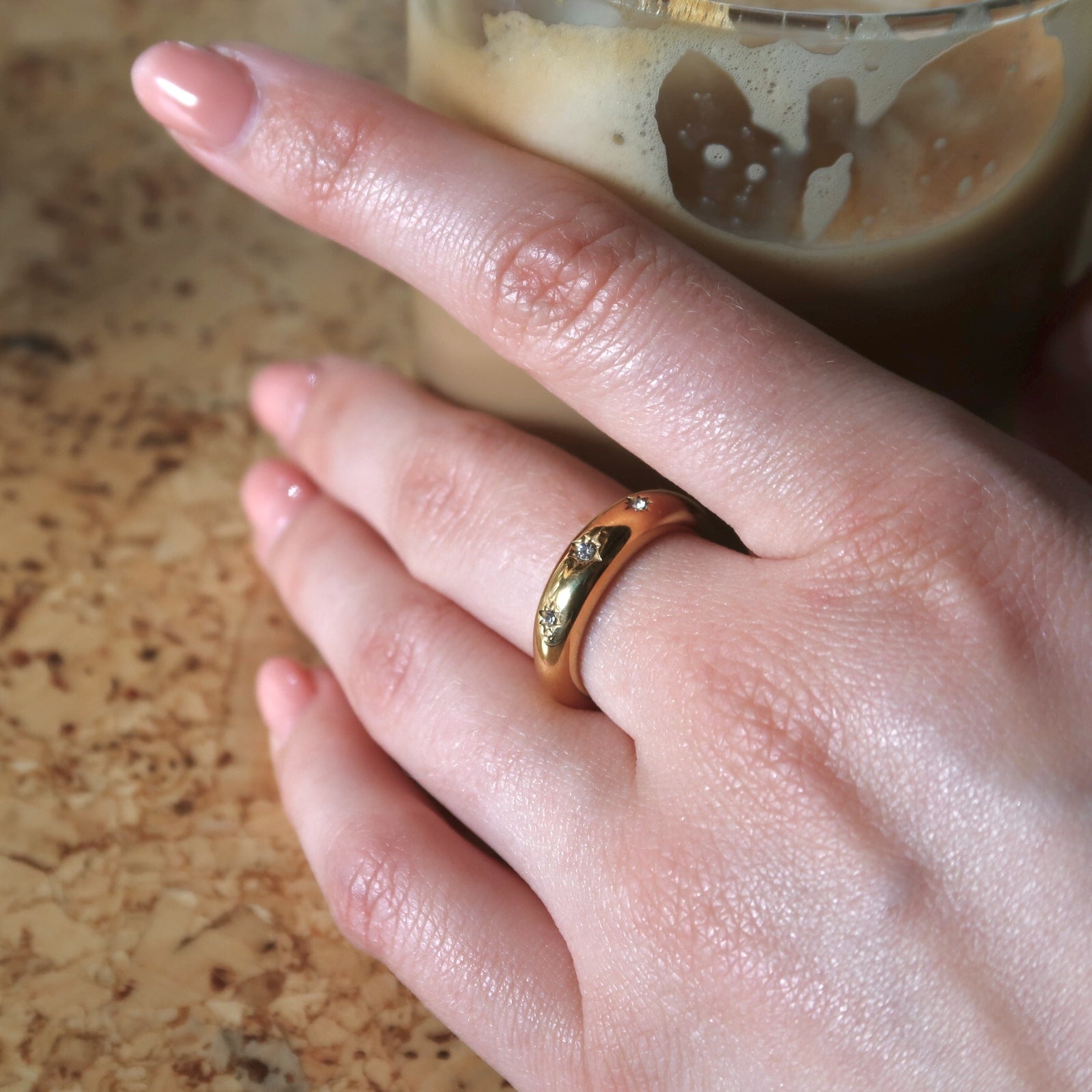 JASMINE Celestial Dome Ring - Charcol Accessories