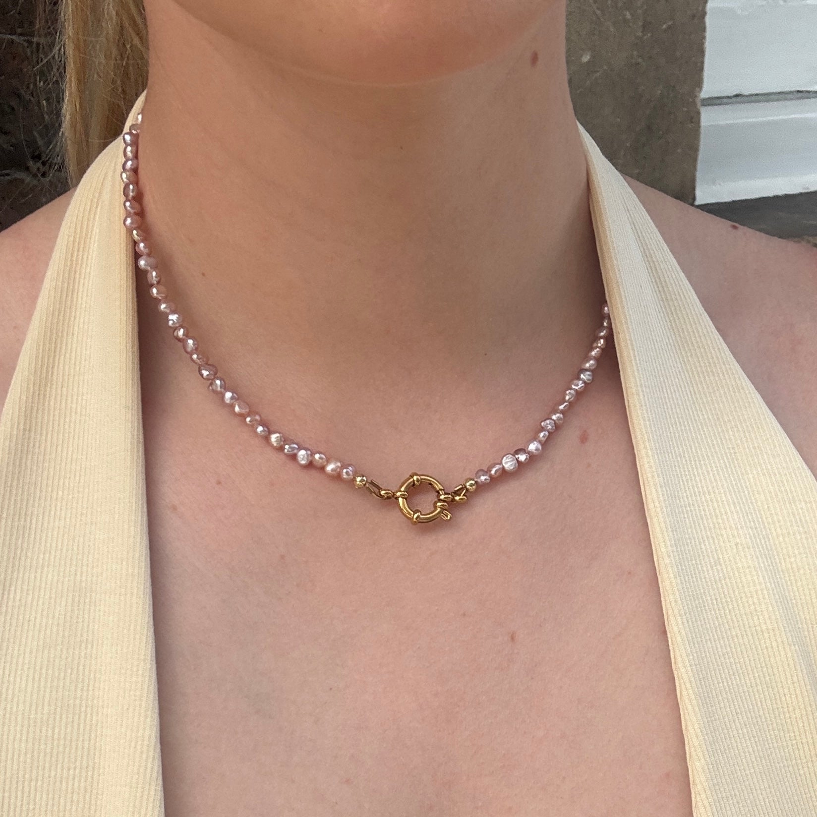 LILIANA Pearl Clasp Necklace