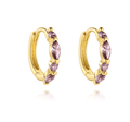 BLITHE Lilac Crystal Huggies - Charcol Accessories