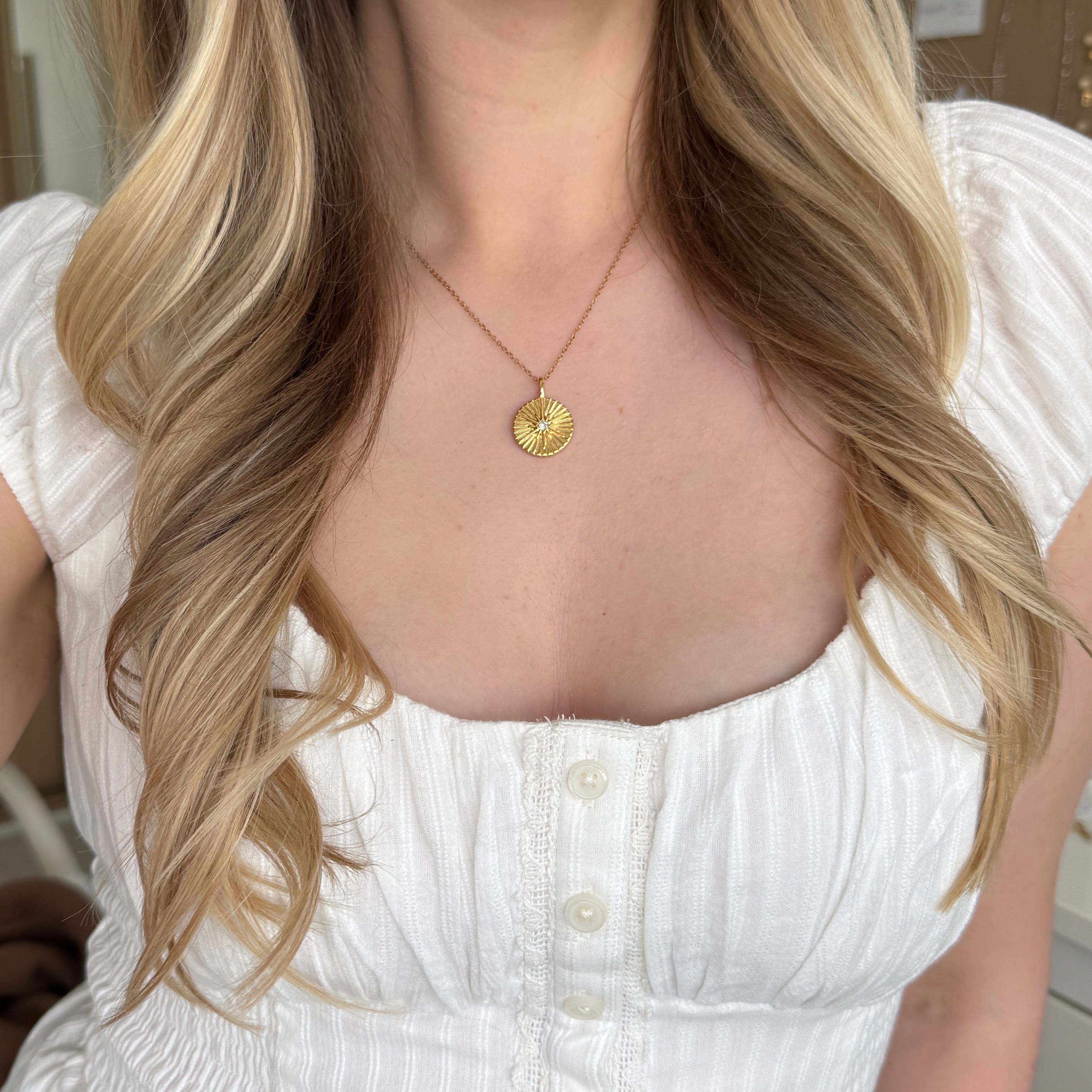 GOLDIE Sun Pendant Necklace