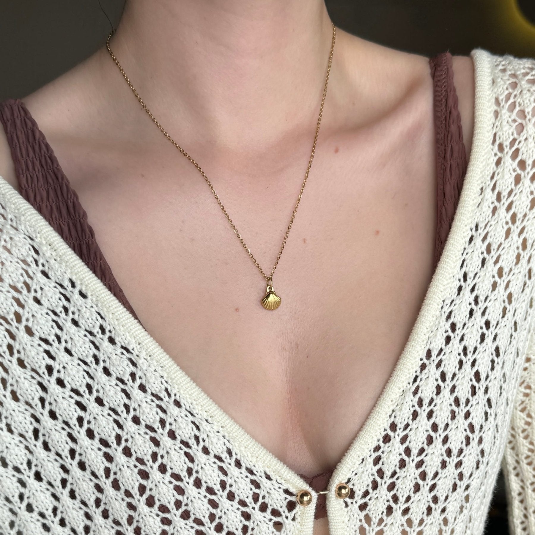 HARMONIA Shell Necklace - Charcol Accessories