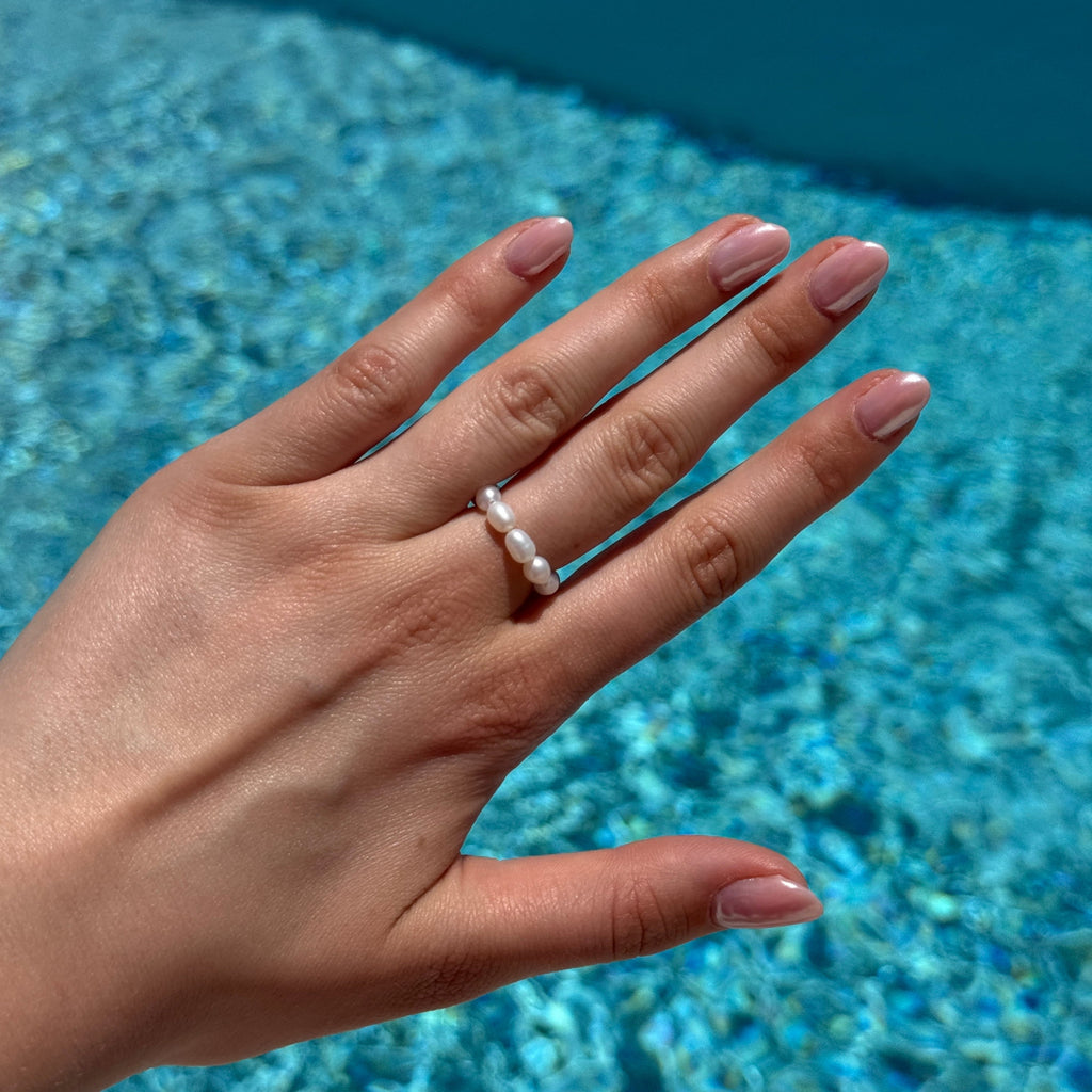 LULA Pearl Ring - Charcol Accessories