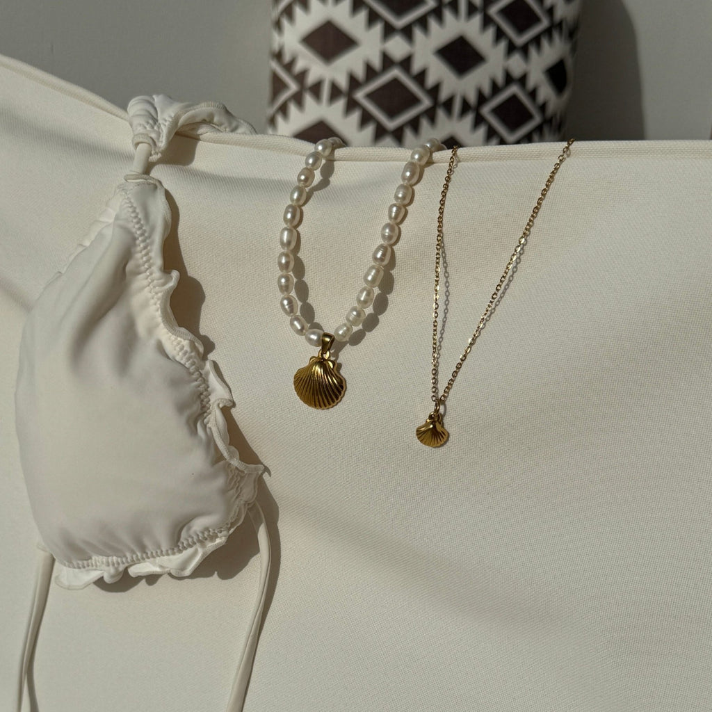 HARMONIA Shell Necklace - Charcol Accessories