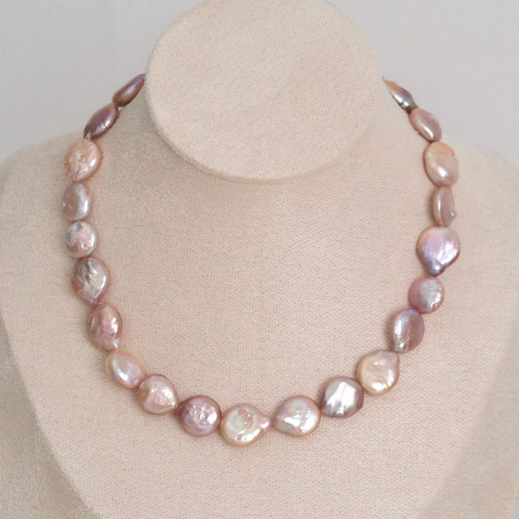 CALDERA Coin Pearl Necklace - Charcol Accessories