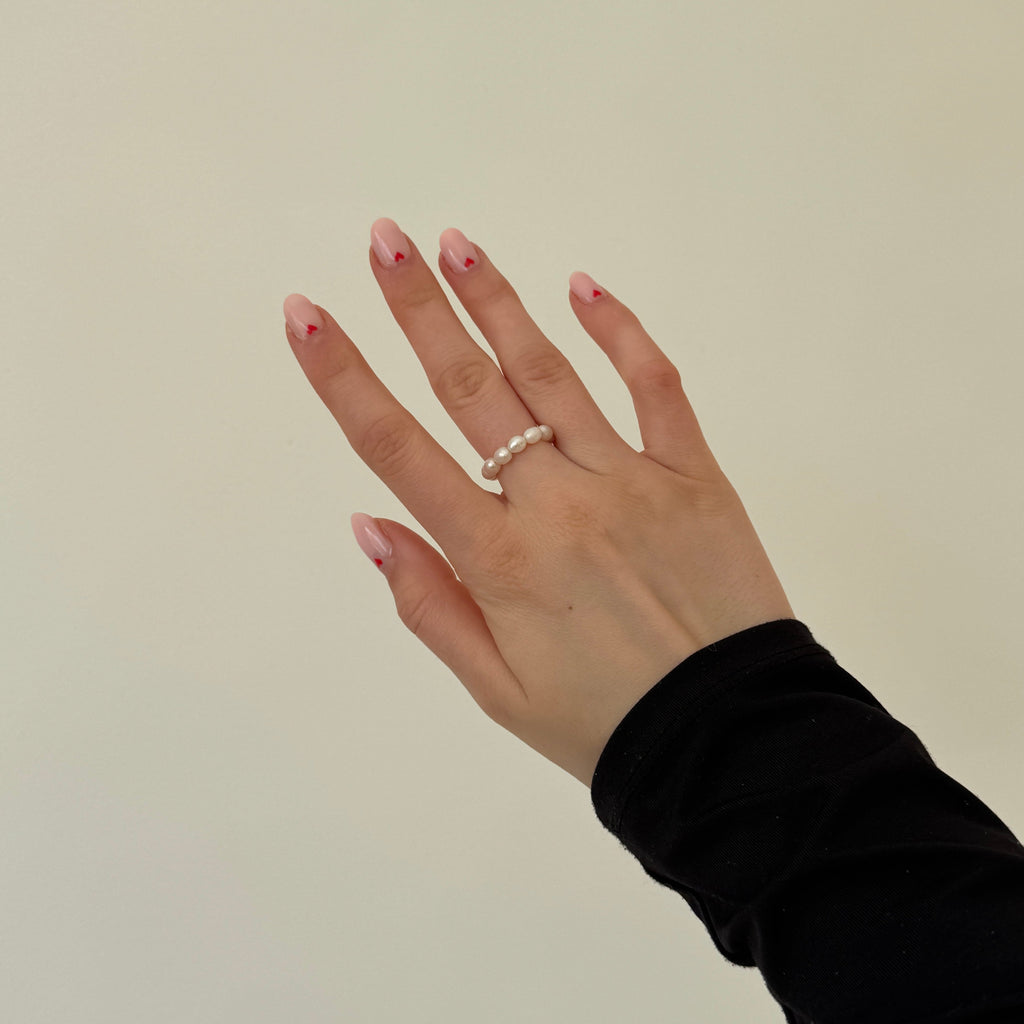 LULA Pearl Ring - Charcol Accessories