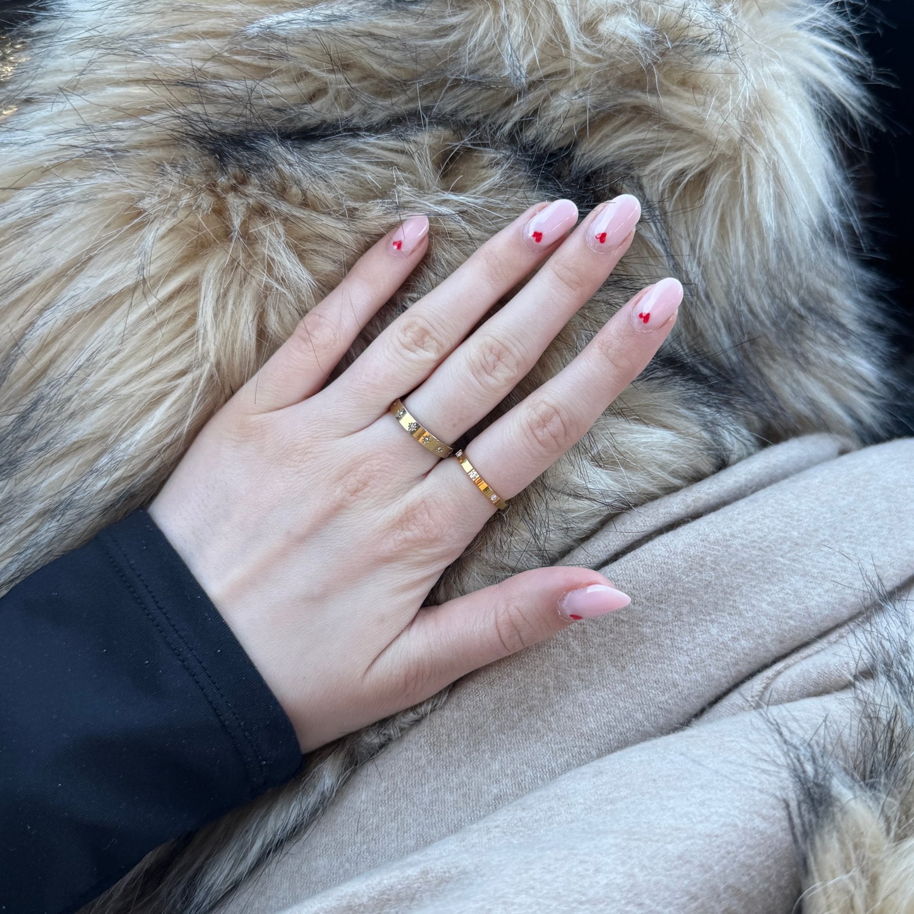 JESSIE Crystal Ring - Charcol Accessories