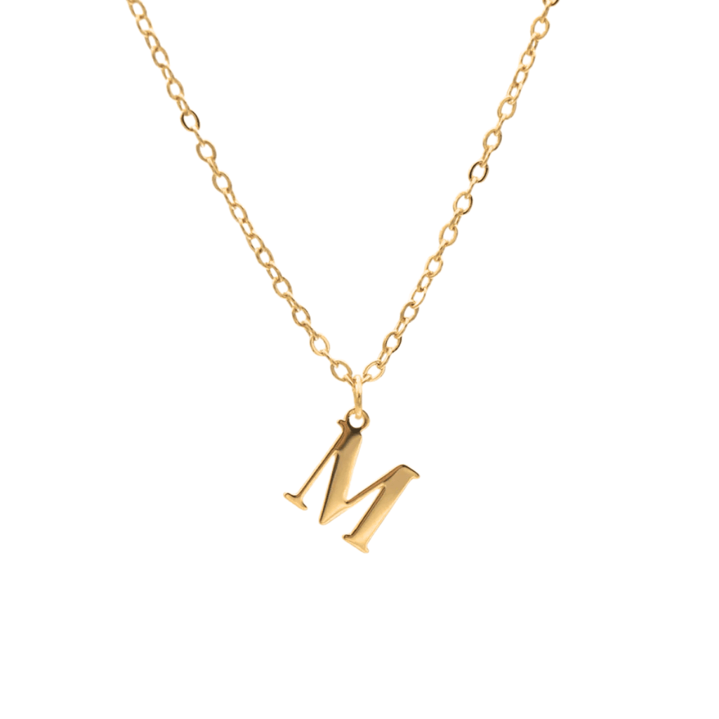 Classic Initial Necklace - Charcol Accessories