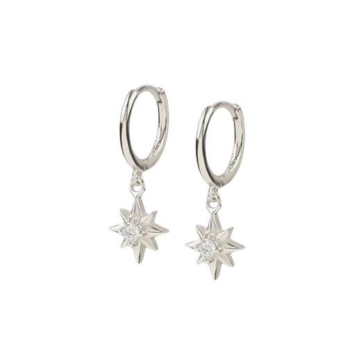 ANNABELLE Star Drop Huggies - Charcol Accessories