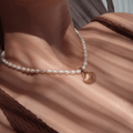 AMPHITRITE Pearl Necklace 20mm - Charcol Accessories