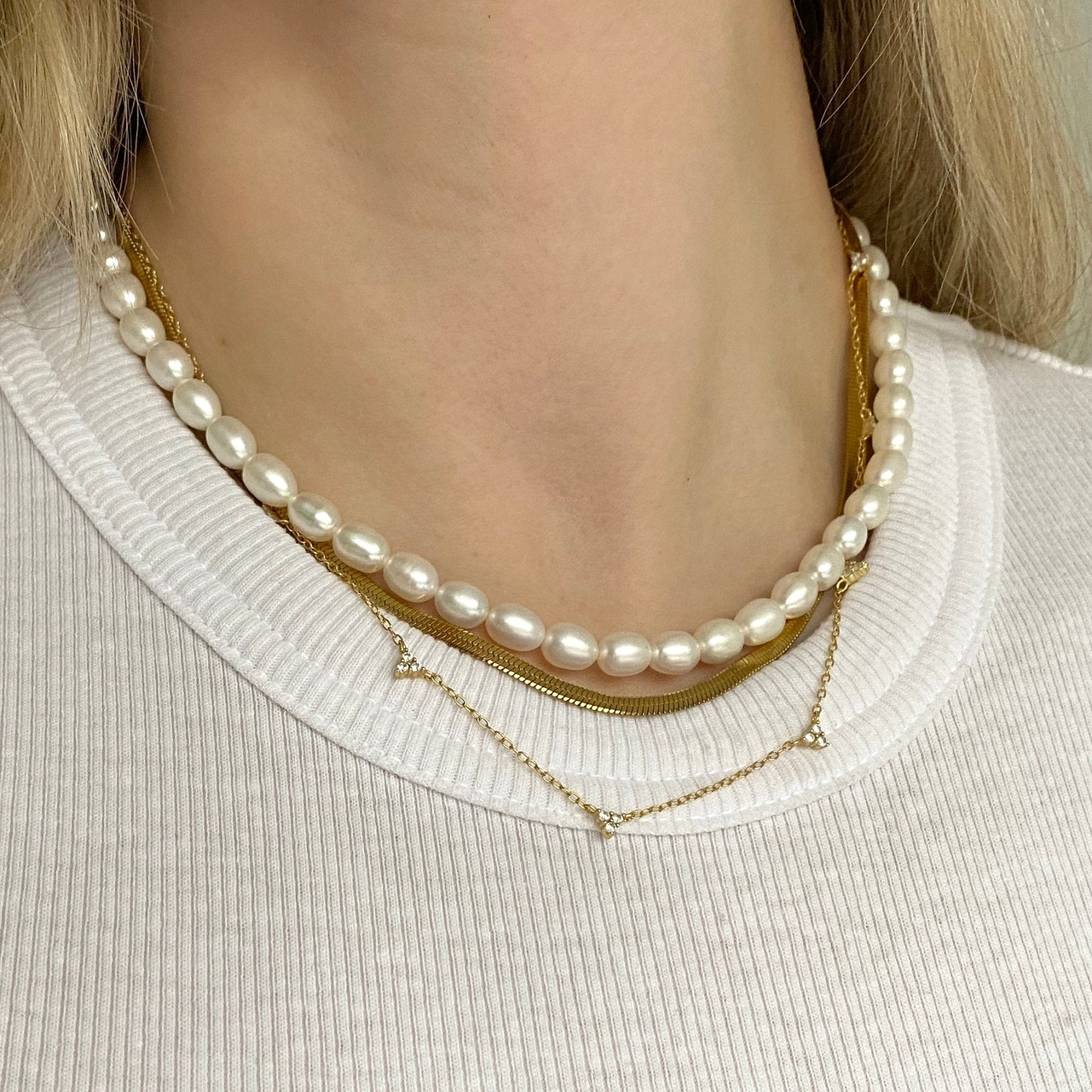 GRACE Pearl Necklace - Charcol Accessories