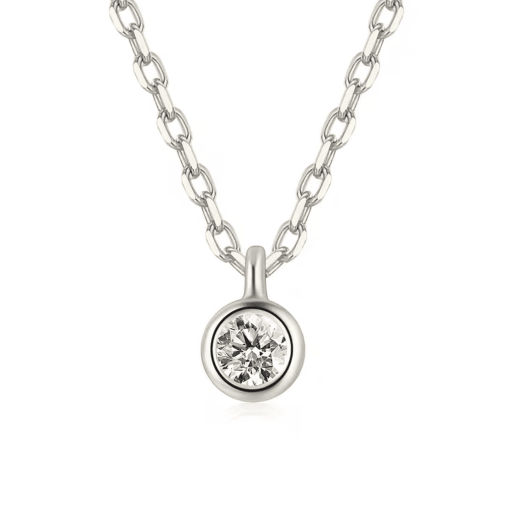 ELISE Solitaire Necklace - Charcol Accessories
