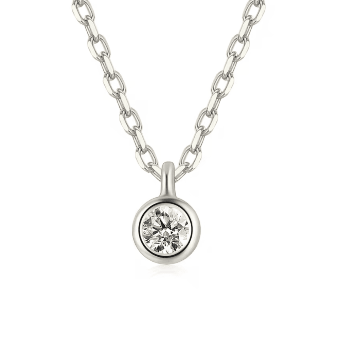 ELISE Solitaire Necklace - Charcol Accessories