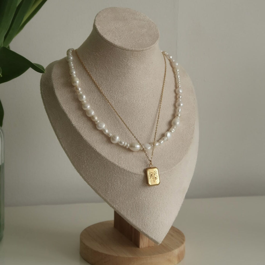 MARENA Pearl Necklace - Charcol Accessories