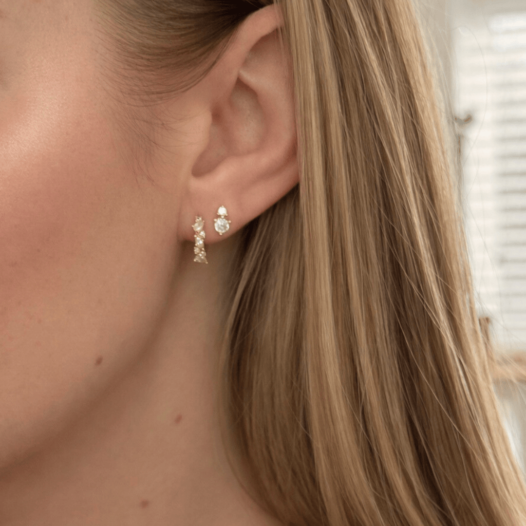 CLEMMIE Crystal Studs - Charcol Accessories