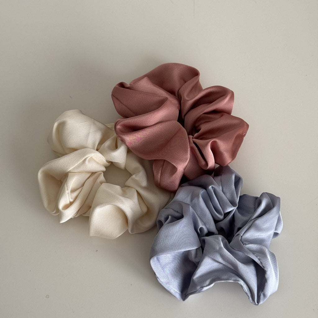 100% Silk Scrunchie - Charcol Accessories