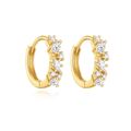ETTA Crystal Cluster Huggies - Charcol Accessories