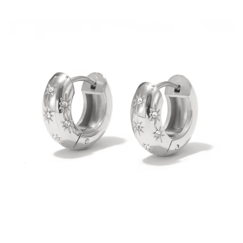 SCARLETT Chubby Hoops - Charcol Accessories