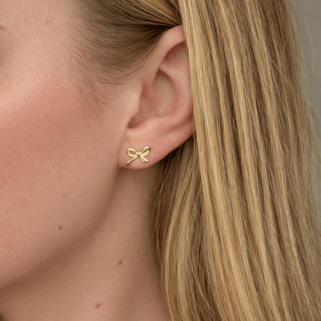 MARGOT Bow Studs - Charcol Accessories